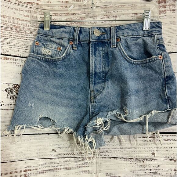 BDG Pants - BDG shorts womens Sz 27 jeans summer cut out distress Blue Denim Ripped Western